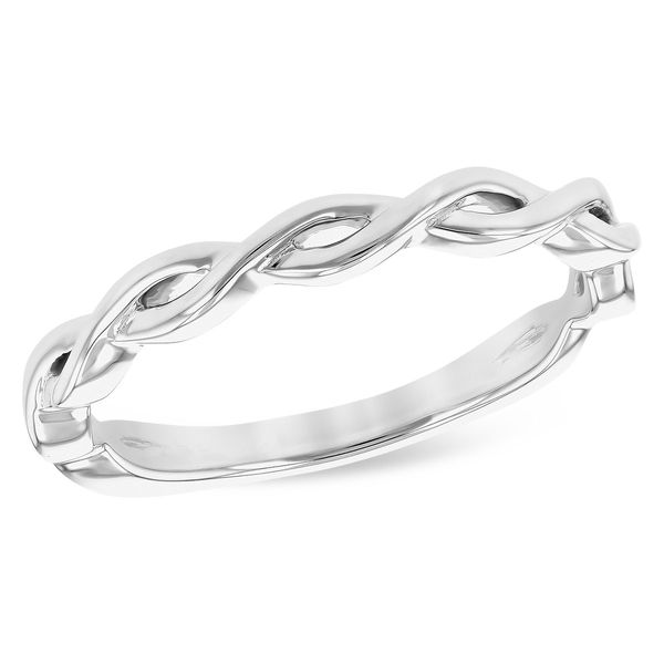 14K White Gold Twist Style Wedding Band Confer’s Jewelers Bellefonte, PA