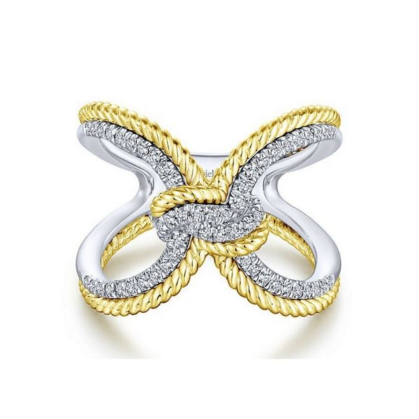 14K Gold Gabriel NY .28ctw Diamond Knot Ring Confer’s Jewelers Bellefonte, PA