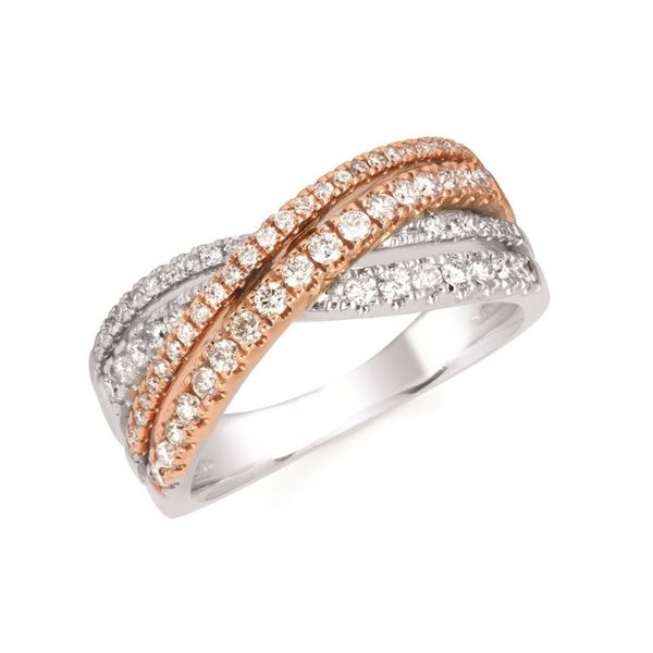 14K Rose & White Gold .63ctw DIamond Pave Ring Confer’s Jewelers Bellefonte, PA