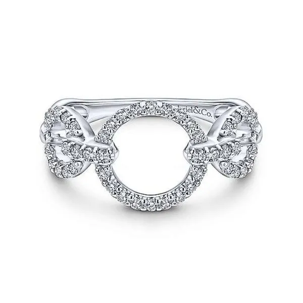 14K White Gold Gabriel NY .33ctw Diamond Circle Ring Confer’s Jewelers Bellefonte, PA