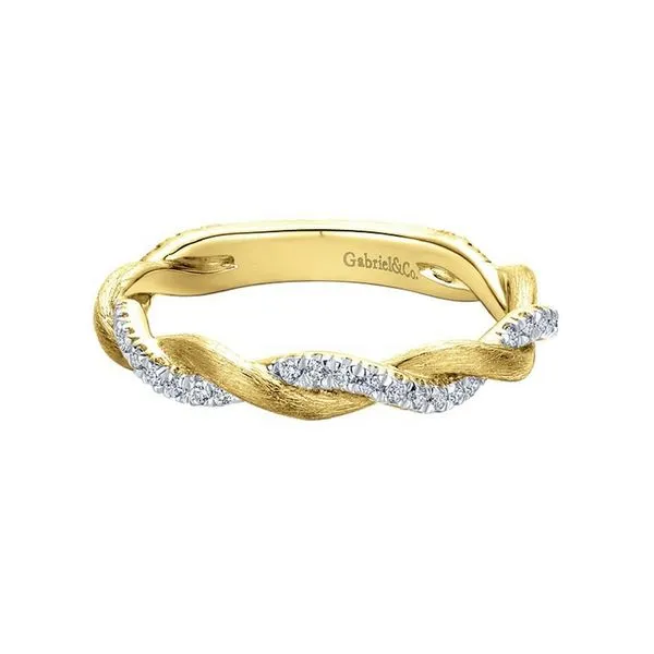 14K Gold Gabriel Ny Twisted Diamond Band Confer’s Jewelers Bellefonte, PA