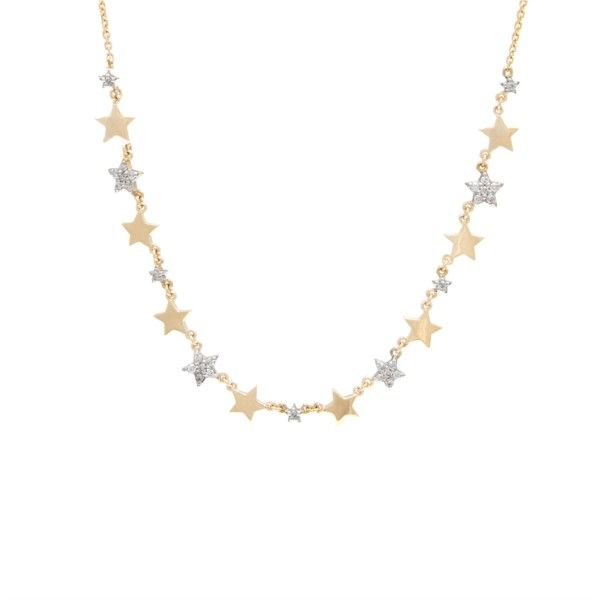 14k Yellow and White Gold Star Necklace Confer’s Jewelers Bellefonte, PA