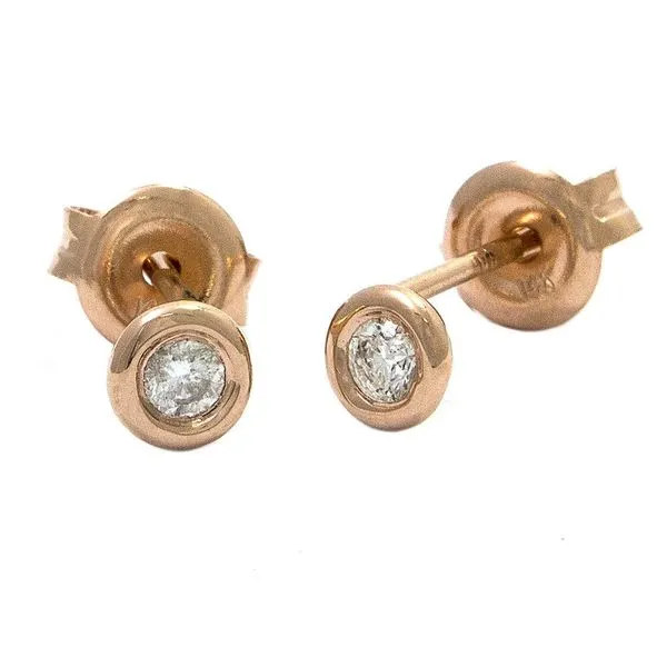 Bezel Set Diamond Stud Earrings Confer’s Jewelers Bellefonte, PA