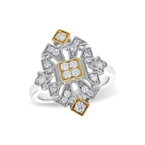 14k White and Yellow Gold Diamond Fashion Ring Confer’s Jewelers Bellefonte, PA