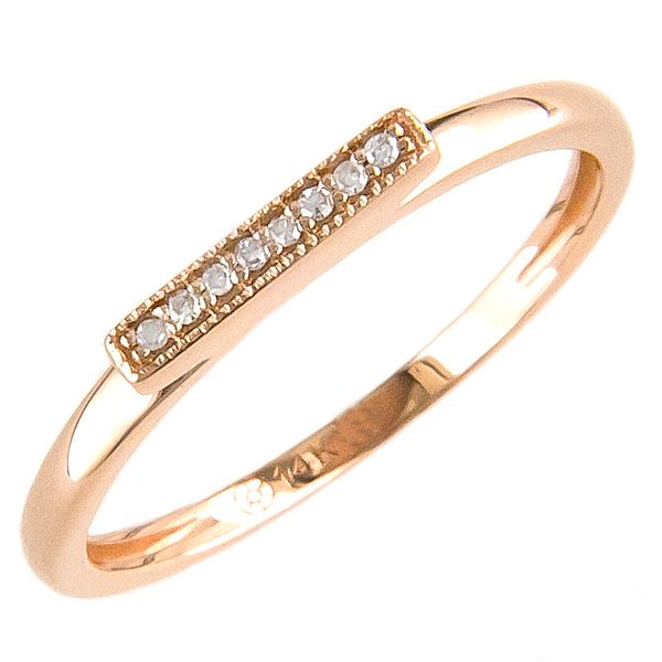 14K Rose Gold Diamond Bar Ring Confer’s Jewelers Bellefonte, PA