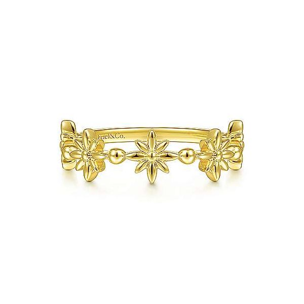 14K Yellow Gold Diamond Ladies Flower Ring Confer’s Jewelers Bellefonte, PA