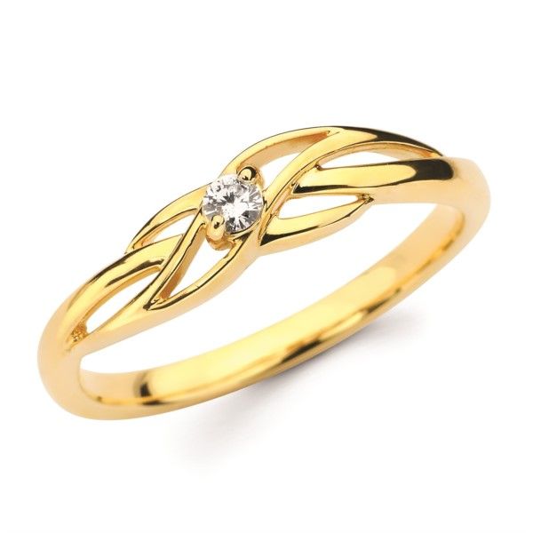 10K Yellow Gold Diamond Promise Ring Confer's Jewelers Bellefonte, PA