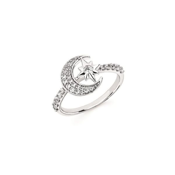 Sterling Silver Moon And Star Diamond Ring Confer’s Jewelers Bellefonte, PA