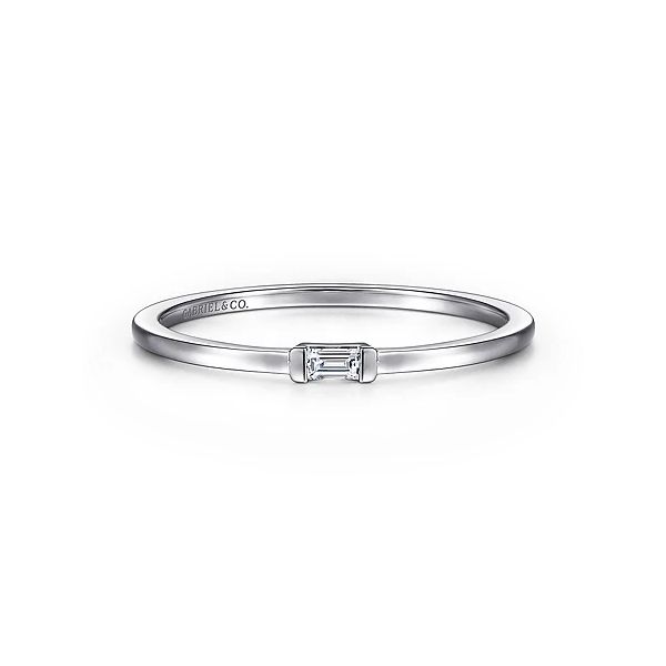 14K White Gold Ring with Diamond Baguette Confer’s Jewelers Bellefonte, PA