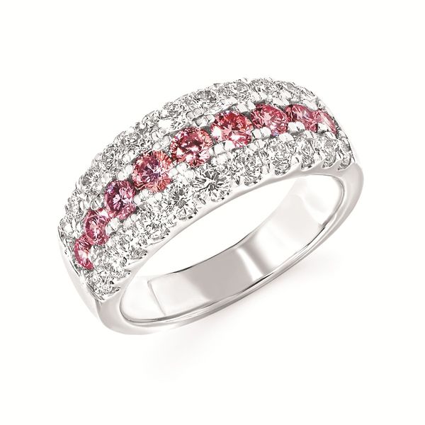 14 Karat White Gold Labratory Grown Pink And White Diamond Fashion Ring Confer’s Jewelers Bellefonte, PA