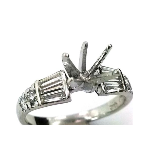 Diamond Semi-mount Engagment Ring .69ctw 18K White Gold Confer’s Jewelers Bellefonte, PA