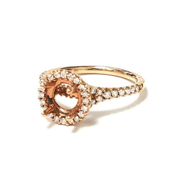 18K Rose Gold Halo Semi-Mount .33ctw Confer’s Jewelers Bellefonte, PA