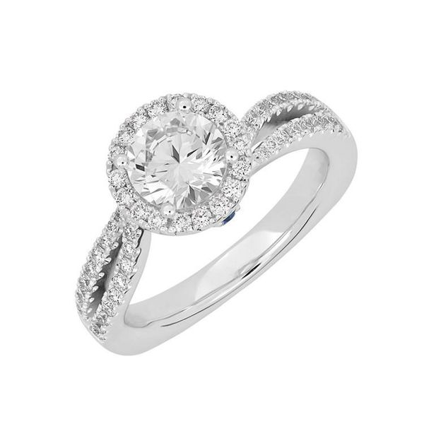 14K White Gold Diamond Halo Engagement Ring Confer’s Jewelers Bellefonte, PA