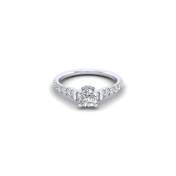 14k white gold hidden halo engagement ring Confer’s Jewelers Bellefonte, PA