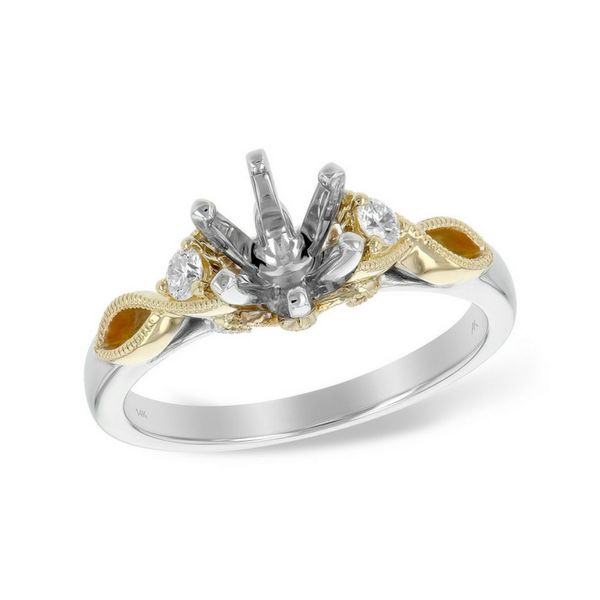 14k White And Yellow Gold Semi-Mount Engagement Ring Confer’s Jewelers Bellefonte, PA