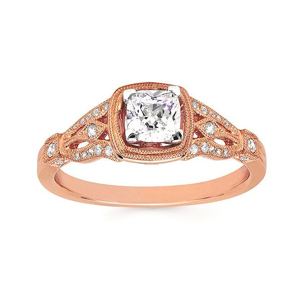 14K Rose Gold Diamond Semi Mount Engagement Ring Confer’s Jewelers Bellefonte, PA