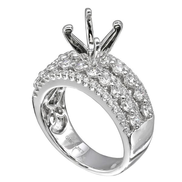 18K White Gold And Palladium Diamond Semi-Mount Engagement Ring Confer’s Jewelers Bellefonte, PA