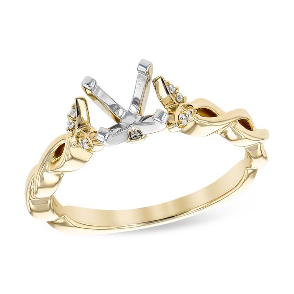 14K Yellow Gold Twisted Semi Mount Diamond Engagement Ring Confer’s Jewelers Bellefonte, PA