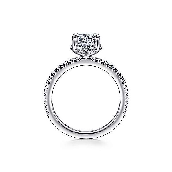 14K White Gold Hidden Halo Round Diamond Engagement Ring Image 2 Confer’s Jewelers Bellefonte, PA
