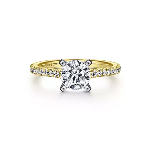 14K White-Yellow Gold Round Diamond Engagement Ring Confer’s Jewelers Bellefonte, PA