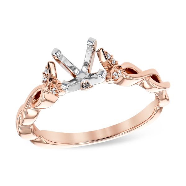 14K Rose Gold Twisted Semi Mount Diamond Engagement Ring Confer’s Jewelers Bellefonte, PA