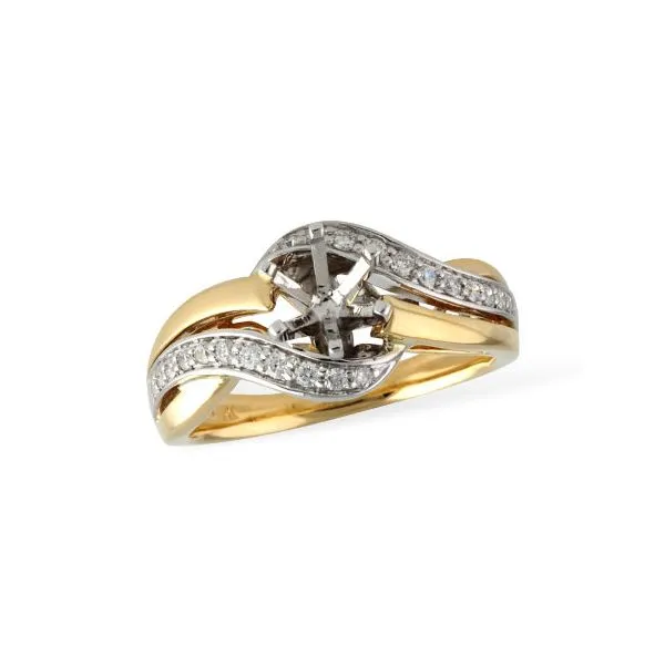 14K Two Tone Twist Style Semi Mount Diamond Engagement Ring Confer’s Jewelers Bellefonte, PA