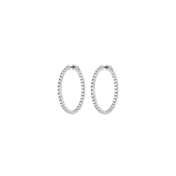 Diamonds Inside & Out Hoop Earrings 2ctw 14K White Gold Confer’s Jewelers Bellefonte, PA