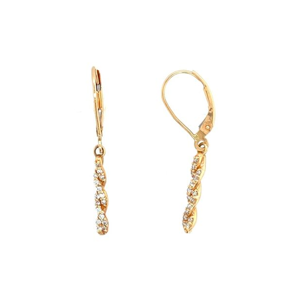 Love Entwined Diamond Dangle Earrings .16ctw 14K Yellow Gold Confer’s Jewelers Bellefonte, PA