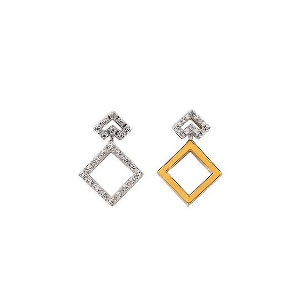 .20 CTW Reversable Diamond Love Four All Seasons Earrings 14K Rose & White Gold Confer’s Jewelers Bellefonte, PA