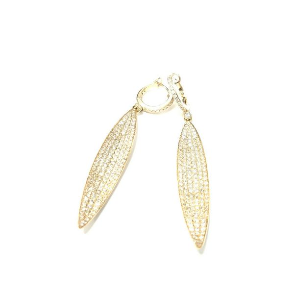 2.69 CTW Diamond Dangle Earrings 14K Yellow Gold Confer’s Jewelers Bellefonte, PA