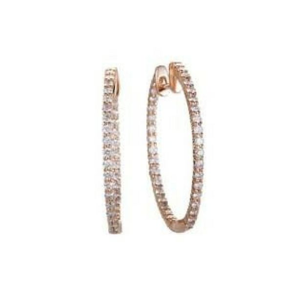 1 CTW Diamond Hoops 14K Rose Gold Confer’s Jewelers Bellefonte, PA