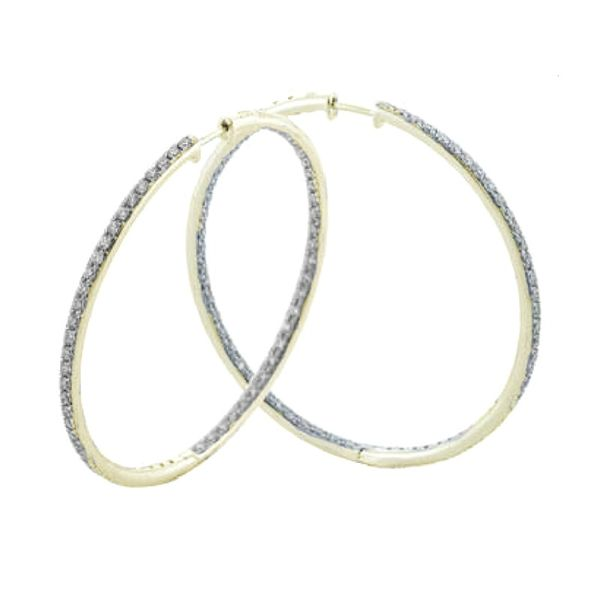 18K Gold Diamond Inside & Out Hoop Earrings Confer’s Jewelers Bellefonte, PA