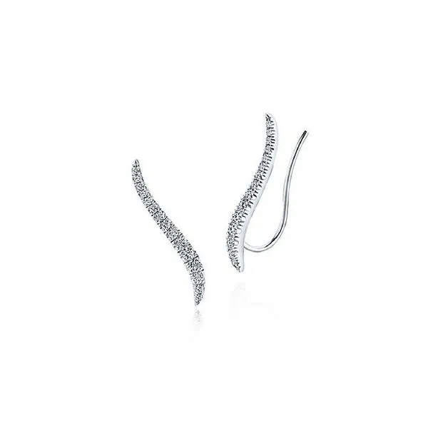 Gabriel NY .25 CTW Diamond Ear Climber 14K White Gold Confer’s Jewelers Bellefonte, PA