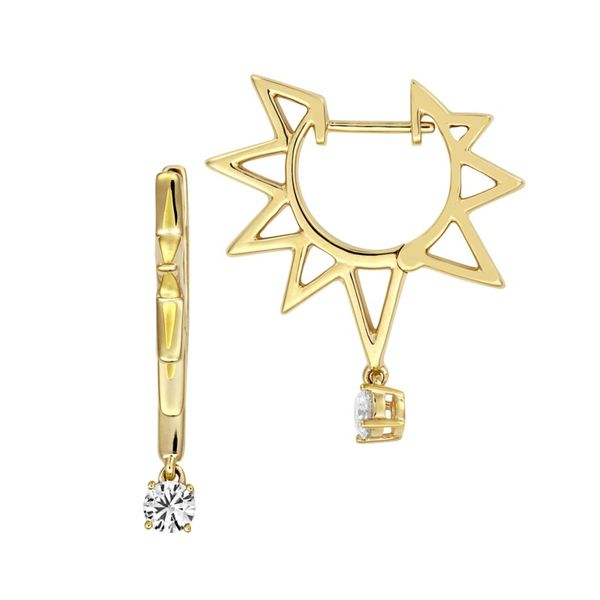 Sun Inspired Diamond Huggie Hoops Confer’s Jewelers Bellefonte, PA