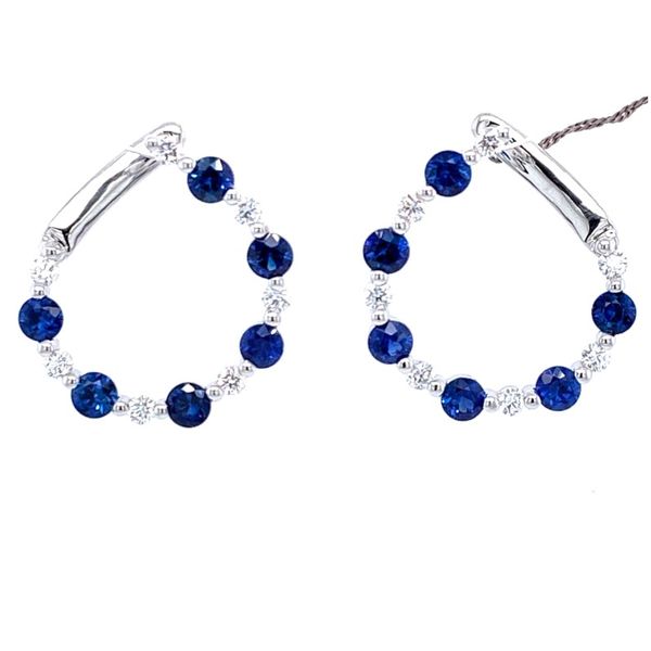 18k White Gold Sapphire and Diamond Earrings Confer’s Jewelers Bellefonte, PA