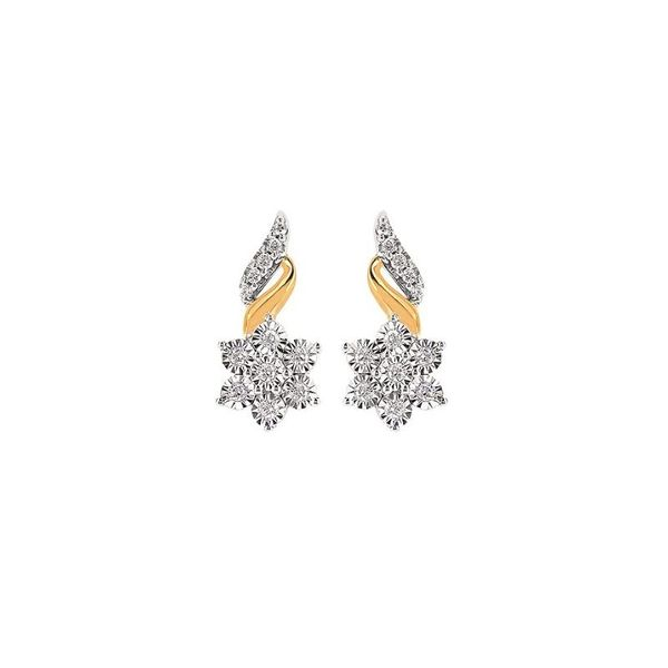 Floral Inspired Sterling Silver Diamond Earrings Confer’s Jewelers Bellefonte, PA