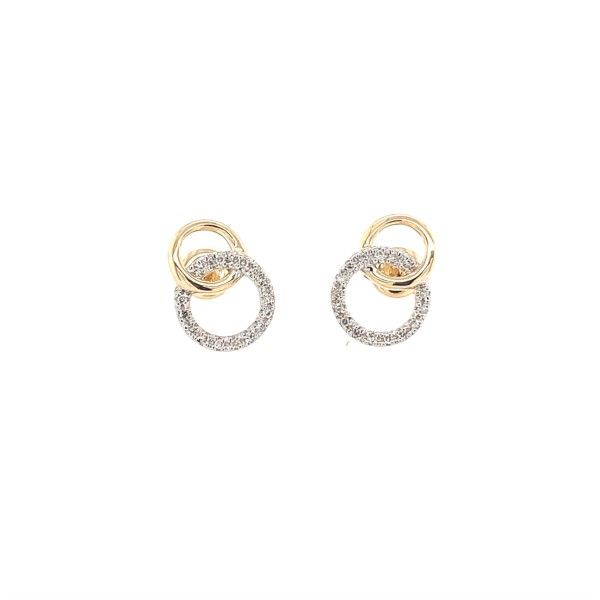 14K Yellow Gold Diamond Circle Earrings Confer’s Jewelers Bellefonte, PA
