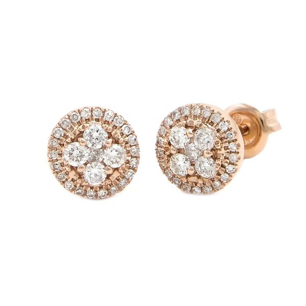 14K Rose Gold Diamond Earrings Confer’s Jewelers Bellefonte, PA
