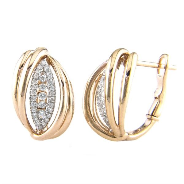 18K Rose Gold Diamond Earrings Confer’s Jewelers Bellefonte, PA