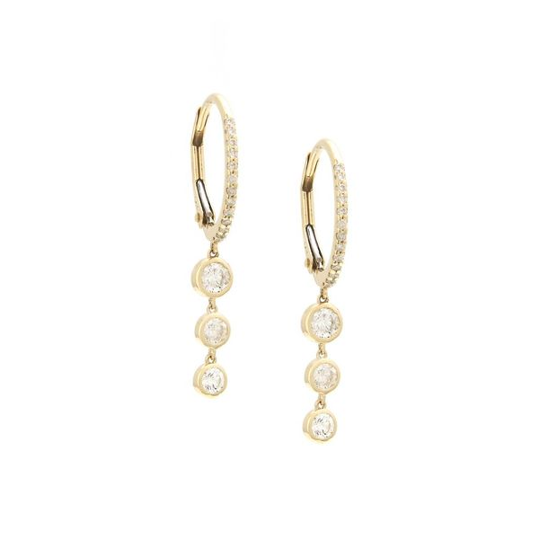14k Yellow Gold Diamond Huggie Hoops Confer’s Jewelers Bellefonte, PA