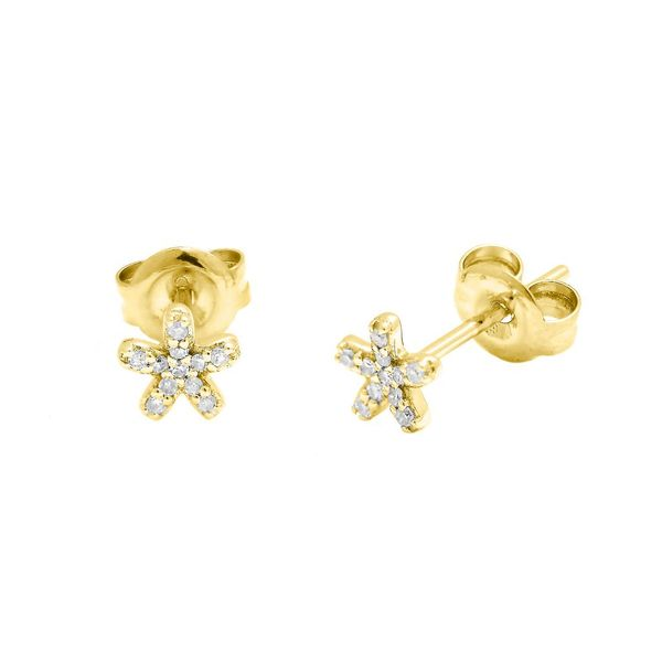 14K Yellow Gold Diamond Star Earrings Confer’s Jewelers Bellefonte, PA