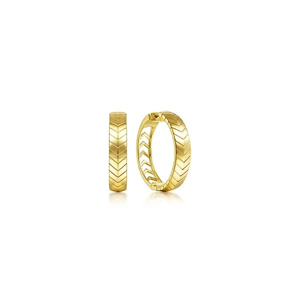 14K Yellow Gold Diamond Chevron Earrings Confer’s Jewelers Bellefonte, PA