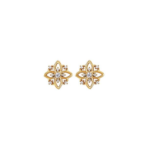 14K Yellow Gold Diamond Earrings Confer’s Jewelers Bellefonte, PA