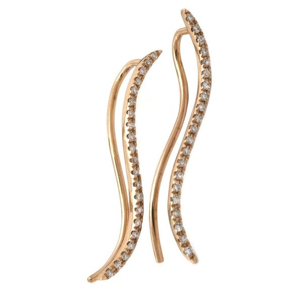 14K Rose Gold Diamond Ear Climbers Confer’s Jewelers Bellefonte, PA