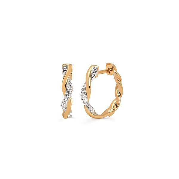 14K Two Tone Braided Hoop Earrings Confer’s Jewelers Bellefonte, PA