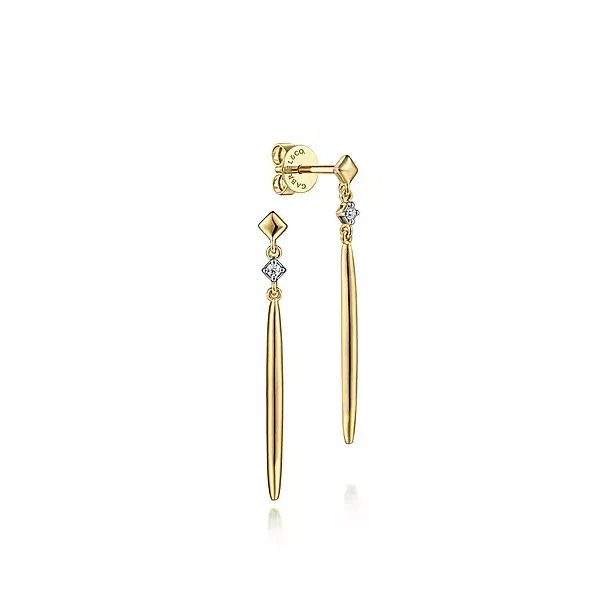 14K Yellow Gold Diamond Stud and Spike Earrings Confer’s Jewelers Bellefonte, PA
