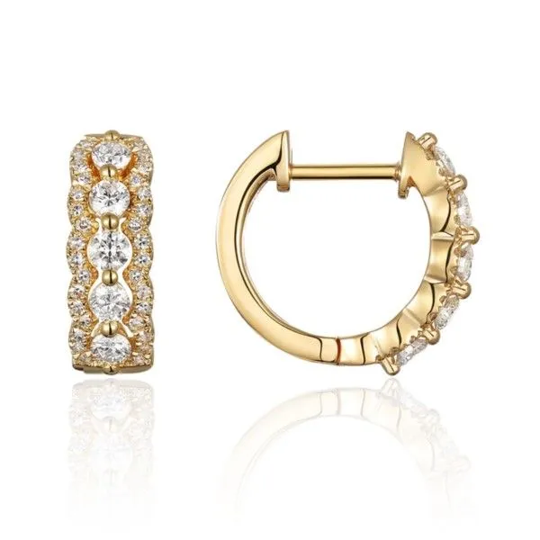 14K Yellow Gold Diamond Hoop Earrings Confer’s Jewelers Bellefonte, PA