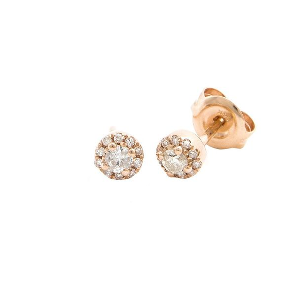 14K Rose Gold Diamond Stud Earrings Confer’s Jewelers Bellefonte, PA