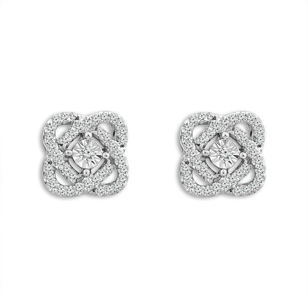 10K White Gold Diamond My Love Surrounds You Diamond Earrings Confer’s Jewelers Bellefonte, PA