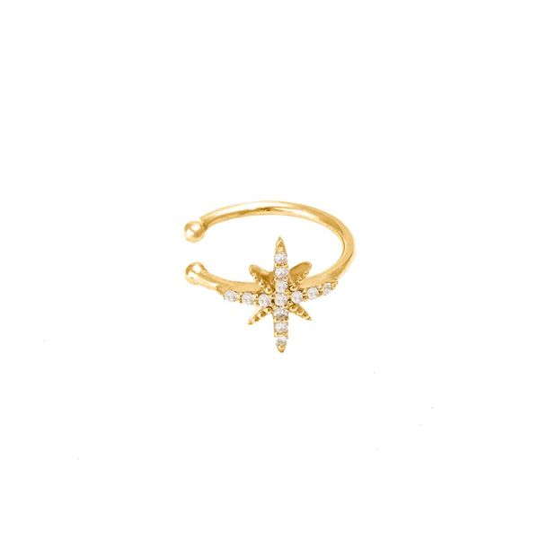 14 Karat Yellow Gold Diamond Star Cuff Earring - Single Confer’s Jewelers Bellefonte, PA